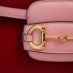 Gucci Horsebit 1955  All Leather Series Red-Pink Color Block, Small Size, Made of Ruby Red Leather Tones