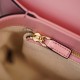 Gucci Horsebit 1955  All Leather Series Red-Pink Color Block, Small Size, Made of Ruby Red Leather Tones