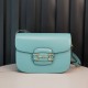 Gucci Horsebit 1955  All Leather Series Tiffany Blue, Small Size