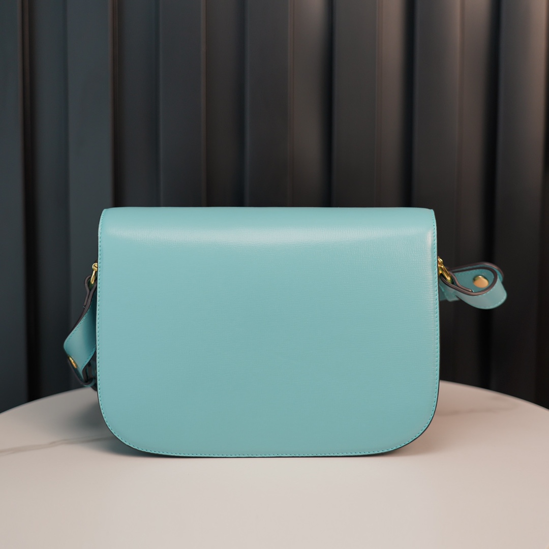 Gucci Horsebit 1955  All Leather Series Tiffany Blue, Small Size