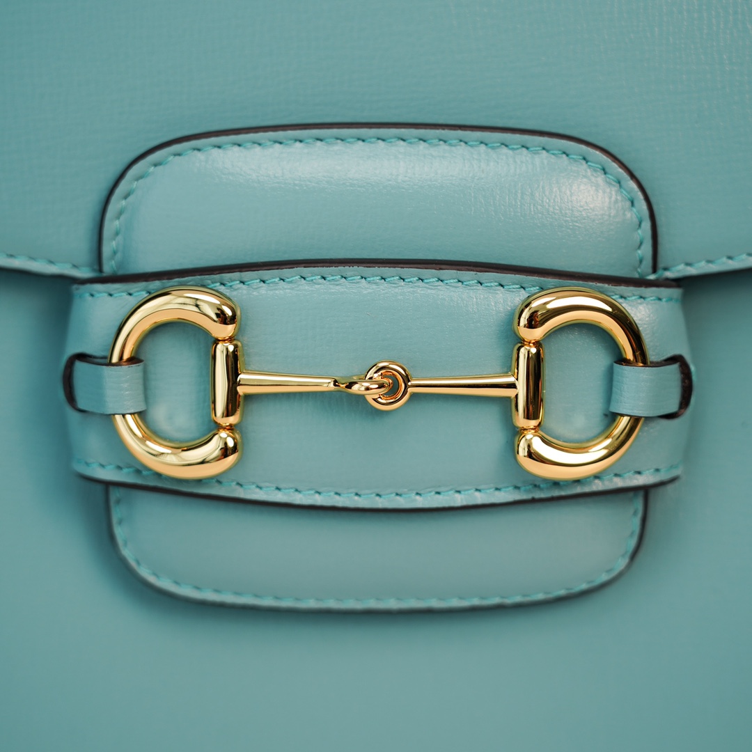 Gucci Horsebit 1955  All Leather Series Tiffany Blue, Small Size