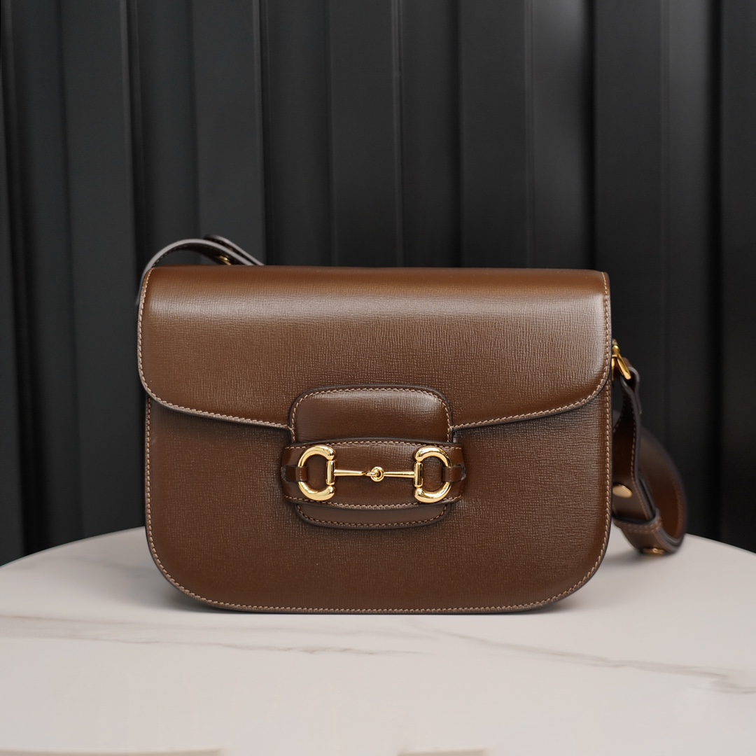 Gucci Horsebit 1955  All Leather Series Caramel, Small Size