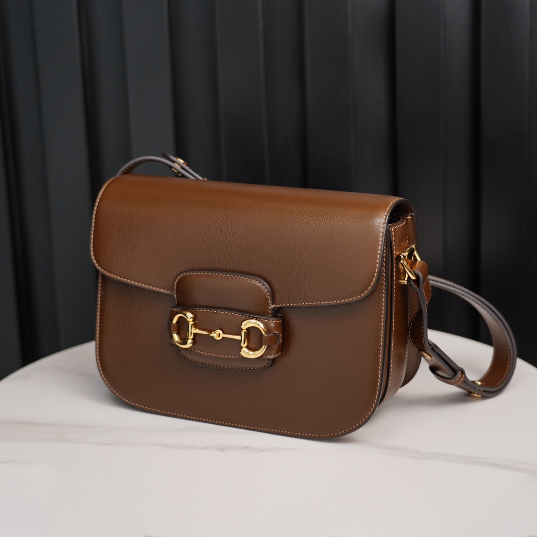 Gucci Horsebit 1955  All Leather Series Caramel, Small Size