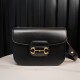 Gucci Horsebit 1955  All Leather Series Black, Small Size