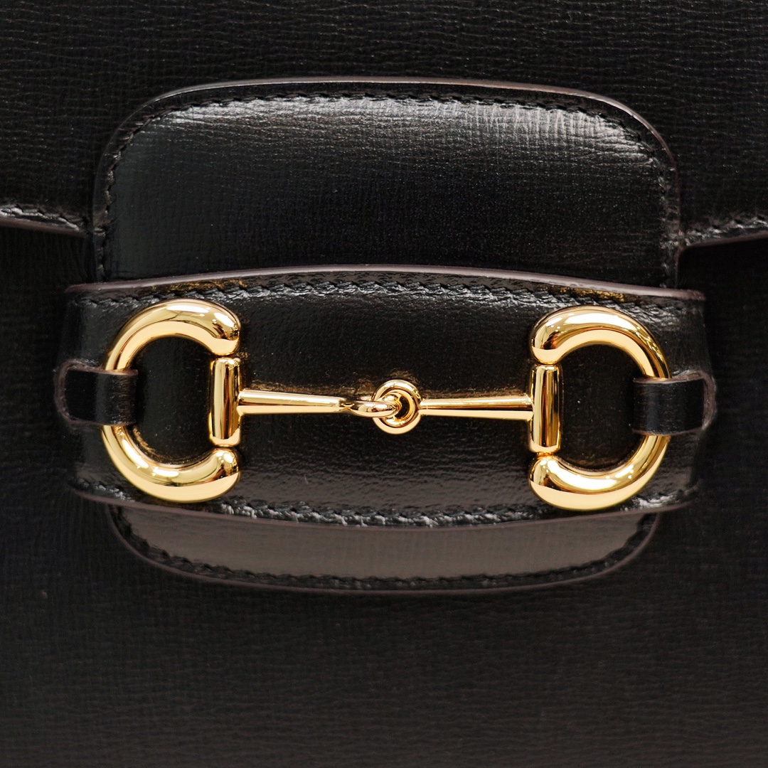 Gucci Horsebit 1955  All Leather Series Black, Small Size