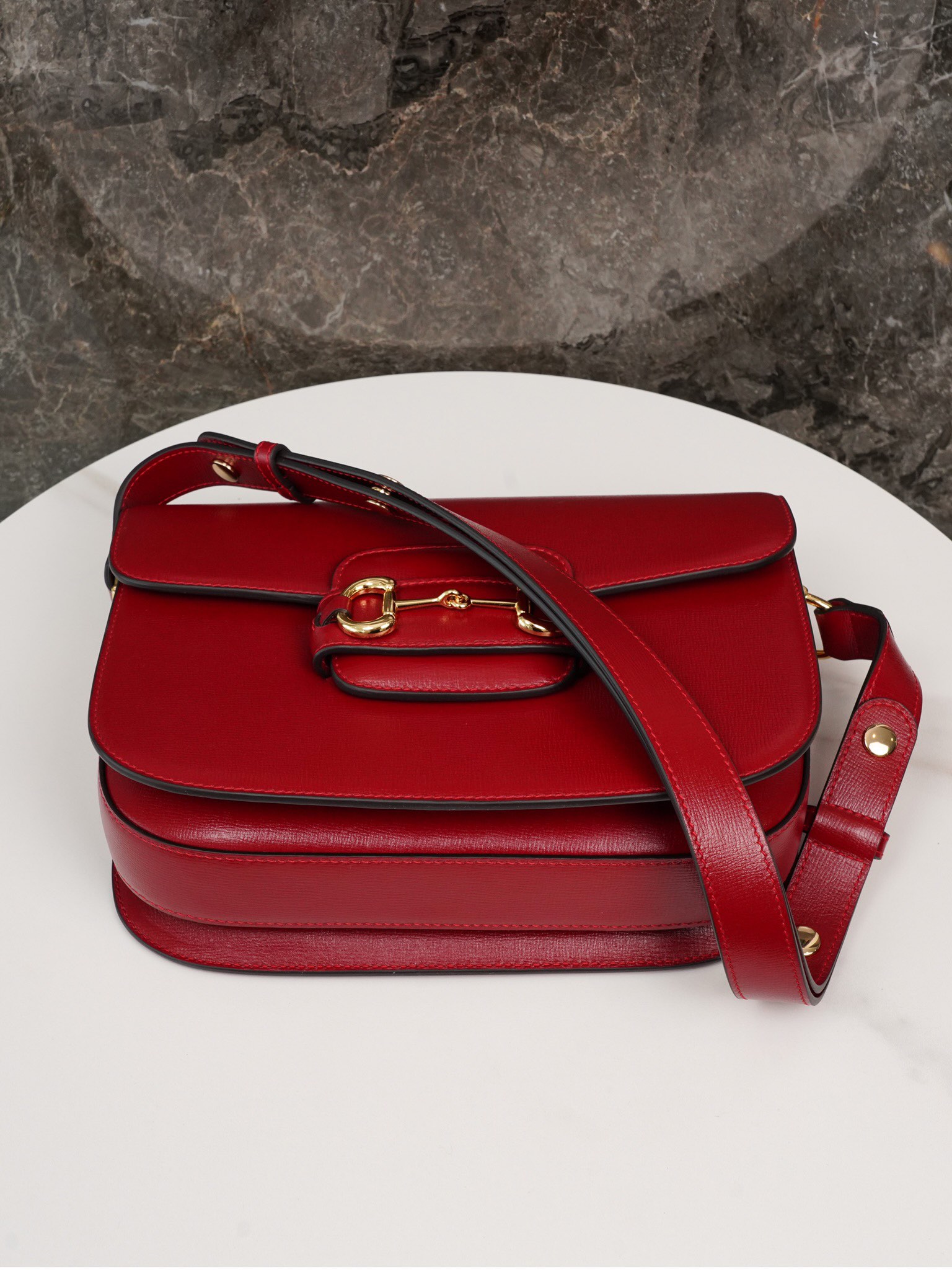 Gucci Horsebit 1955 All Leather Series Big Red, Small Size