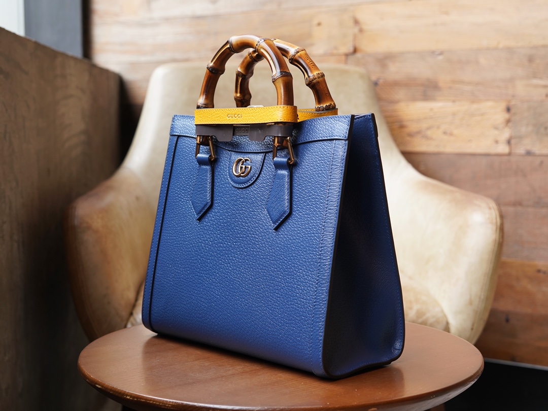 Diana Bamboo Series Small Tote Bag, Sapphire Blue