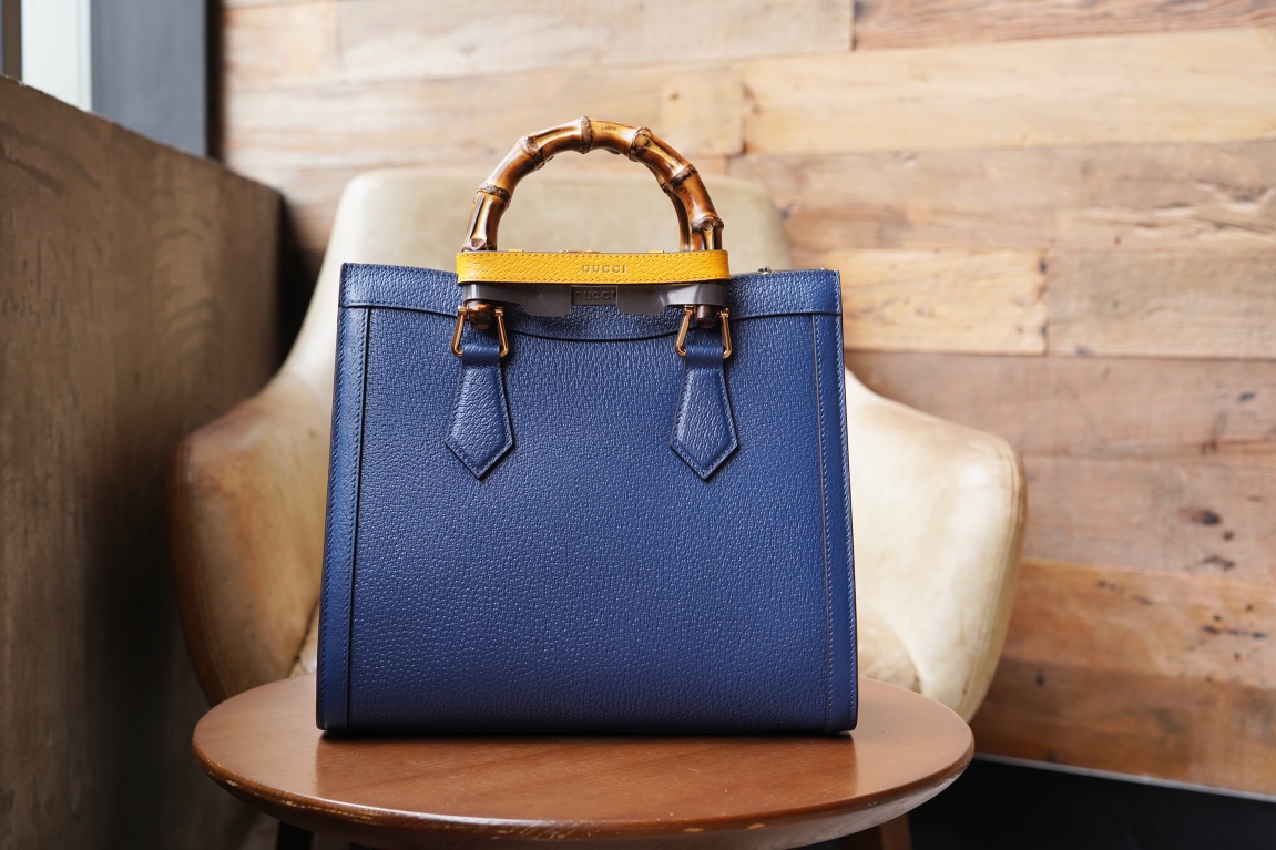 Diana Bamboo Series Small Tote Bag, Sapphire Blue