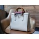 Diana Bamboo Series Small Tote Bag, White