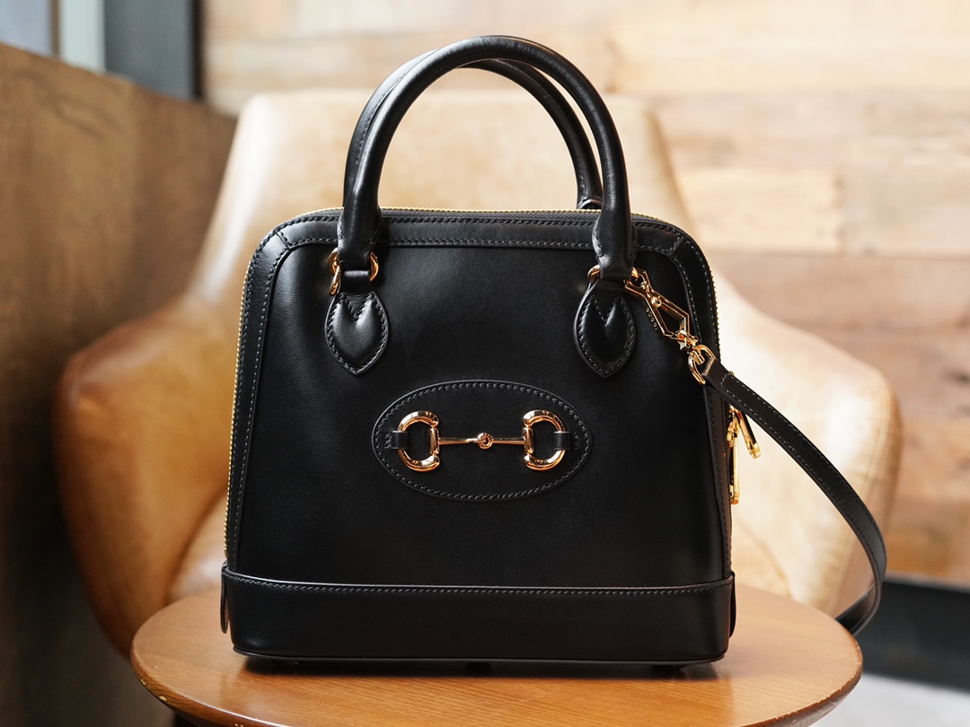 Gucci Horsebit 1955 Series Small Shell Bag, Black