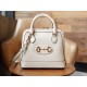 Gucci Horsebit 1955 Series Small Shell Bag, White