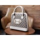 Gucci Horsebit 1955 Series Small Shell Bag, White