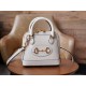 Gucci Horsebit 1955 Series Mini Shell Bag, White