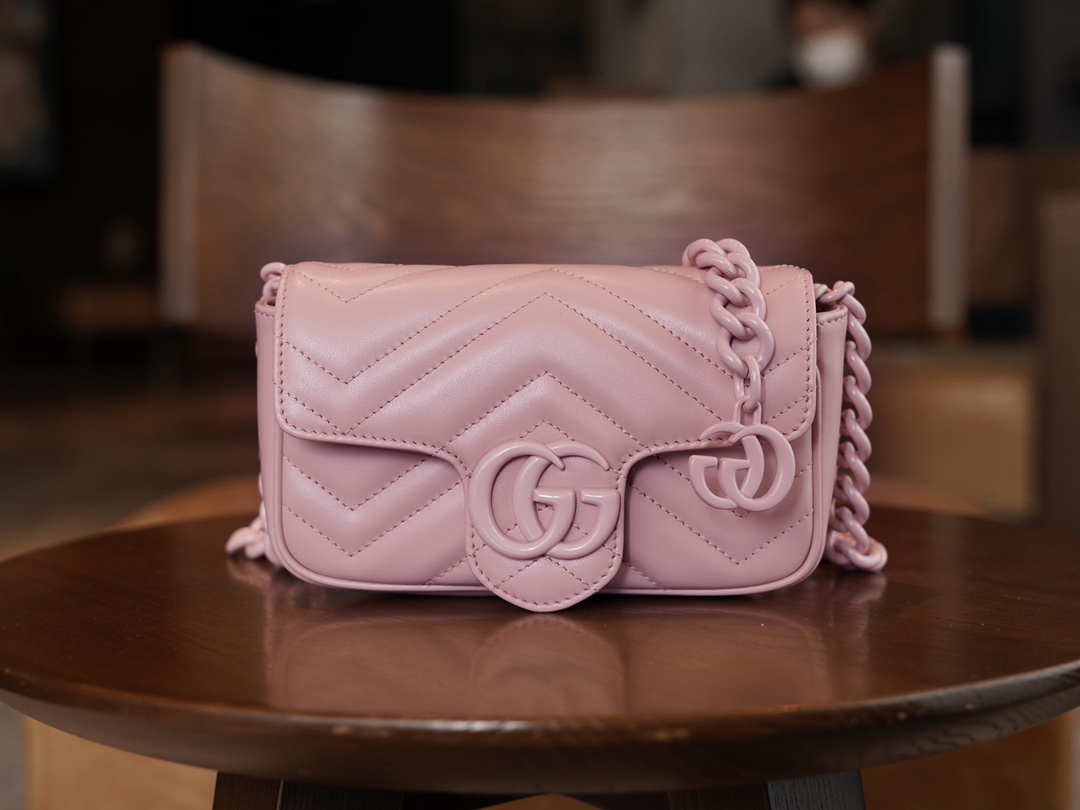 GG Marmont Macaron Super Mini, Light Pink