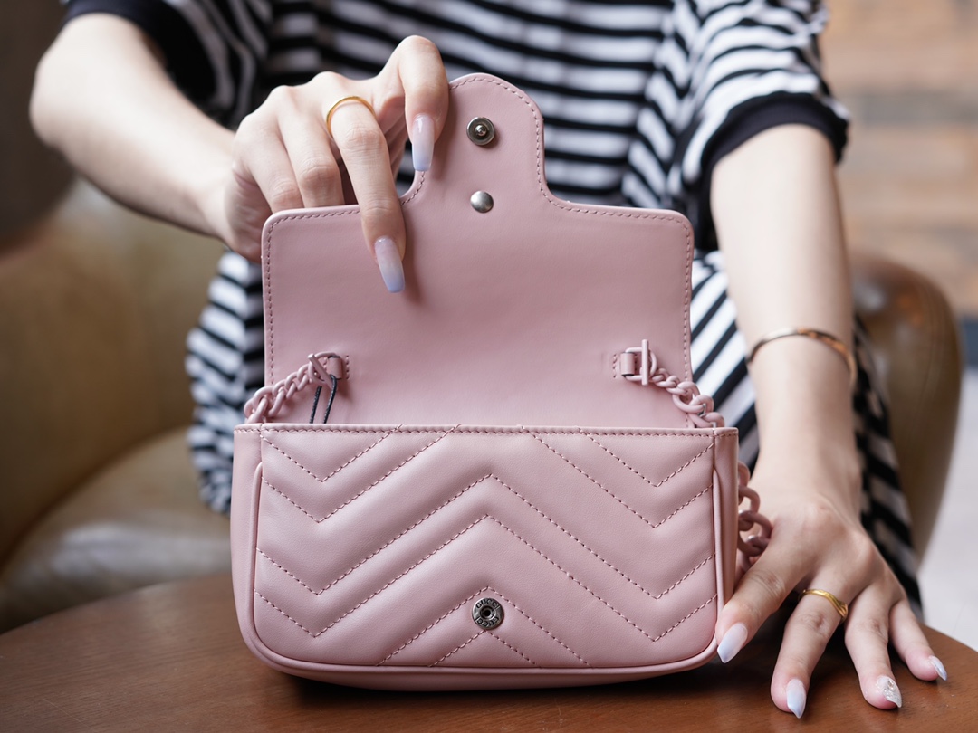 GG Marmont Macaron Super Mini, Light Pink