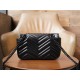 GG Marmont Series Mini Handbag, Black Gun Color