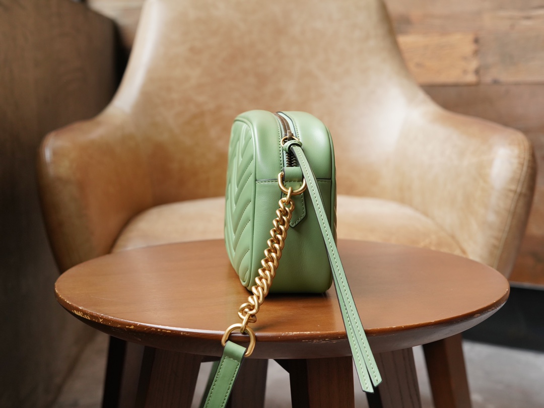 GG Marmont Series Small Shoulder Bag, Avocado Green