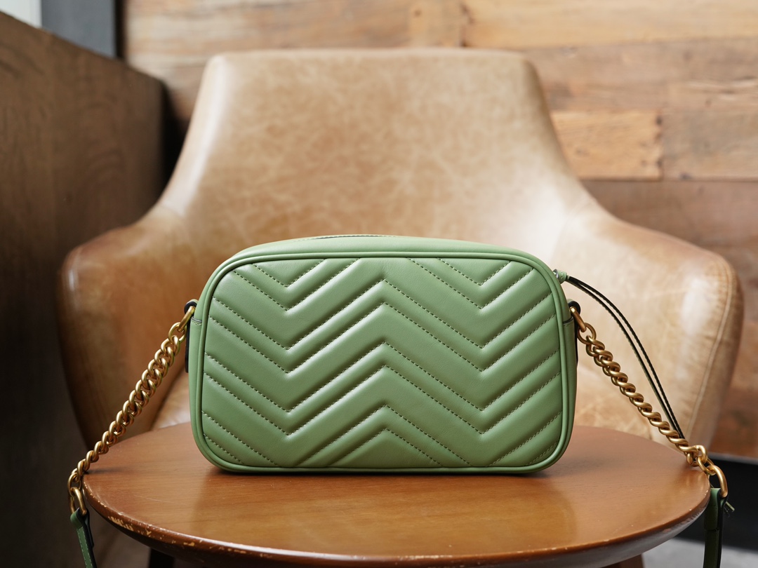 GG Marmont Series Small Shoulder Bag, Avocado Green