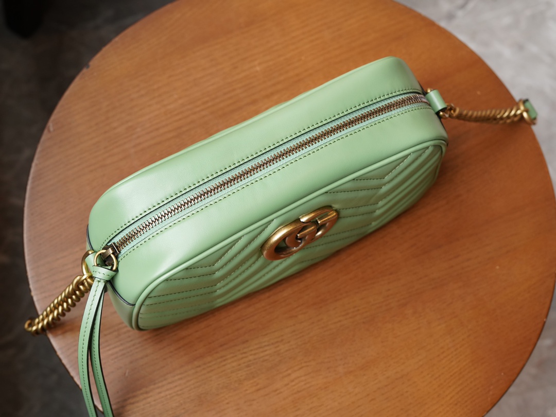 GG Marmont Series Small Shoulder Bag, Avocado Green