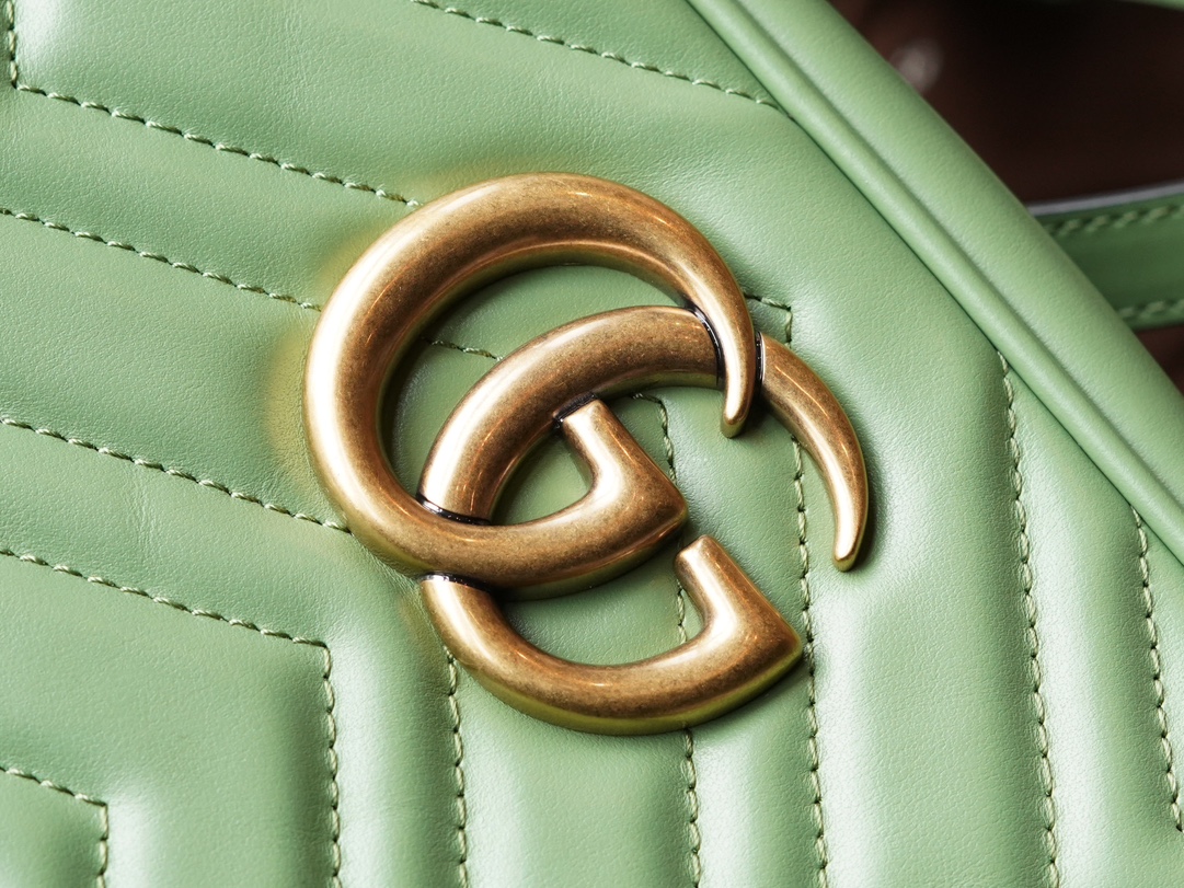 GG Marmont Series Small Shoulder Bag, Avocado Green