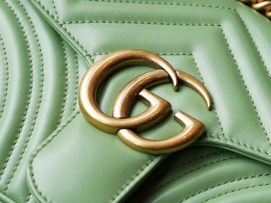 This GG Marmont Series Small Chain Bag in Avocado Green