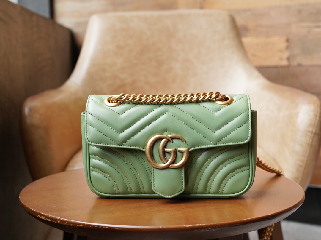 GG Marmont Series Super Mini Handbag in Avocado Green