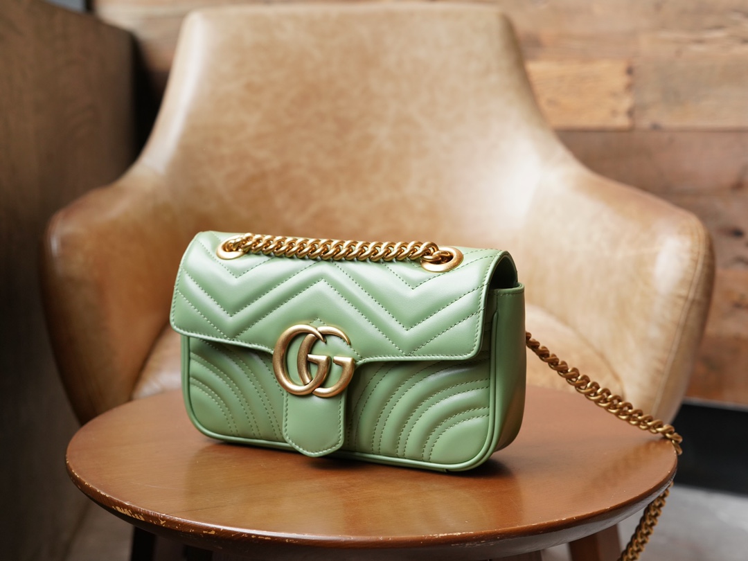 GG Marmont Series Super Mini Handbag in Avocado Green