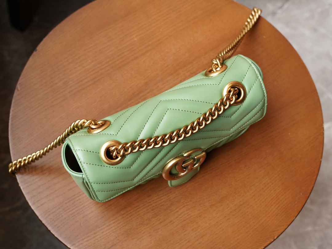 GG Marmont Series Super Mini Handbag in Avocado Green