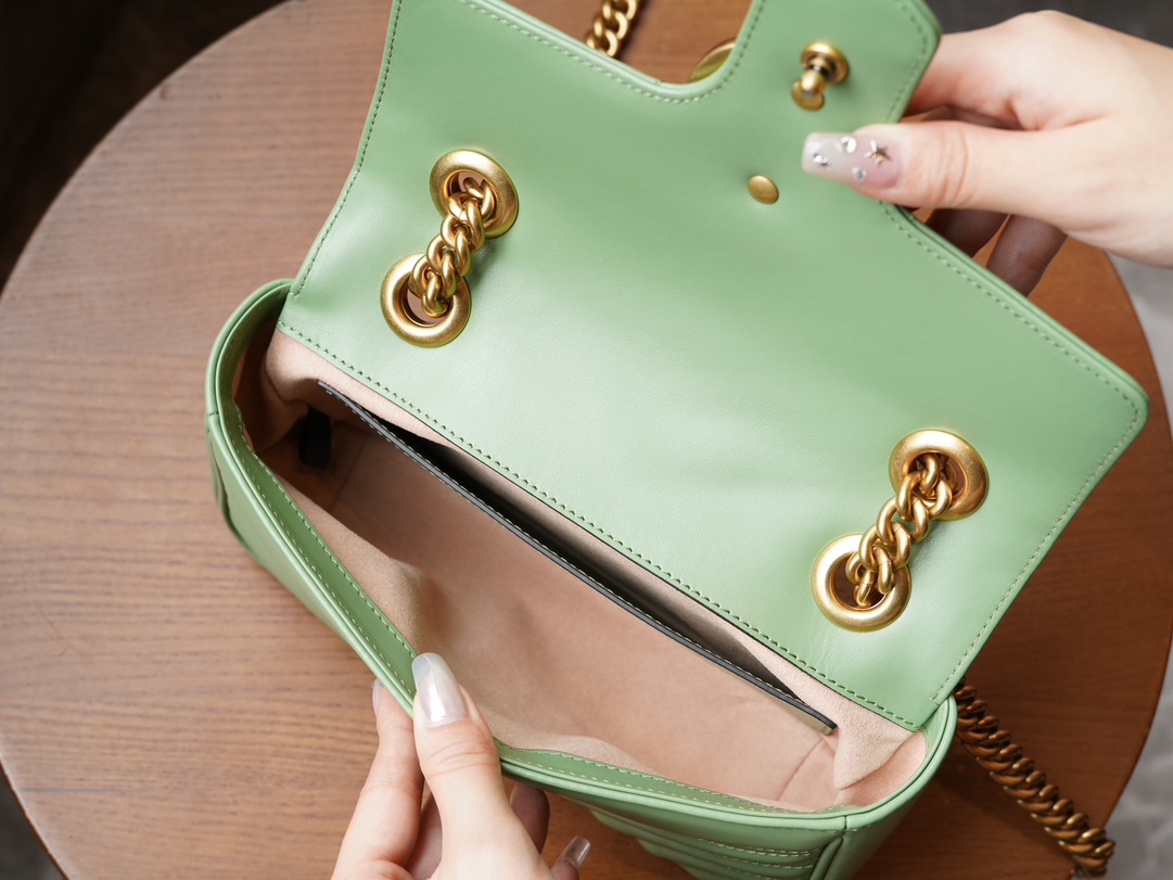 GG Marmont Series Super Mini Handbag in Avocado Green