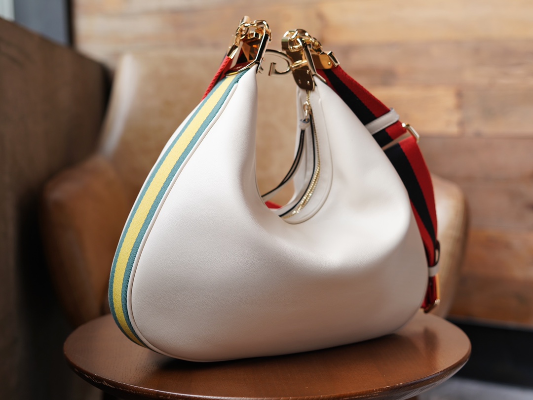 Attaque Series Large Shoulder Bag, White