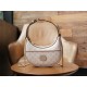 GG Half Moon Shaped Mini Handbag, Oatmeal