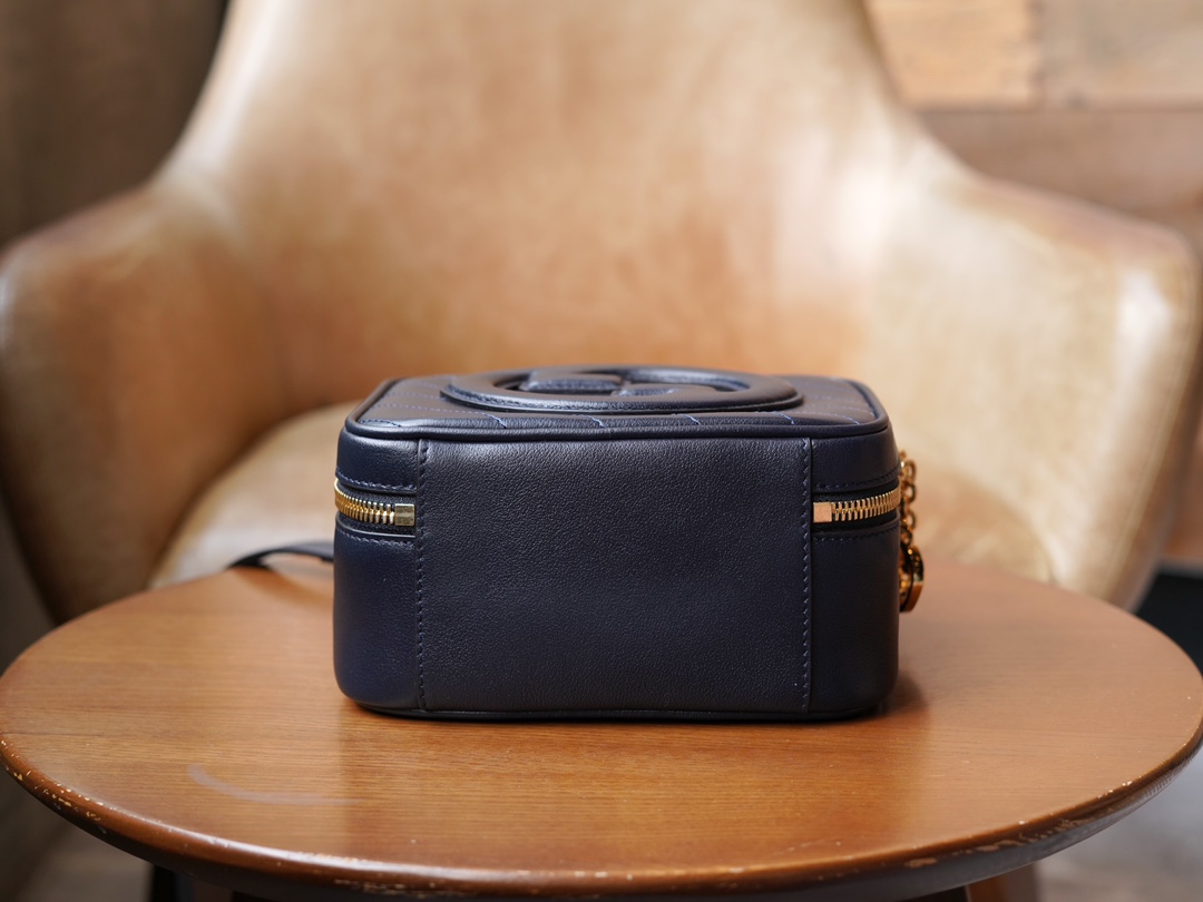 Blondie Series Handheld Cosmetic Bag, Deep Blue