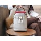 Diana Bamboo Mini Bucket Bag, White