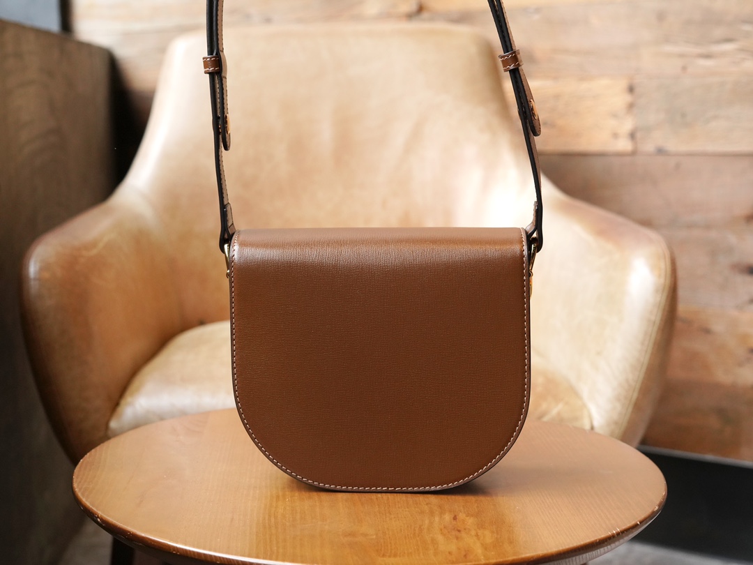 Horsebit 1955 Series Mini Half-Moon Handbag, Caramel