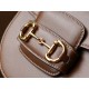 Horsebit 1955 Series Mini Half-Moon Handbag, Caramel