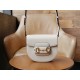 Horsebit 1955 Series Mini Half-Moon Handbag, White