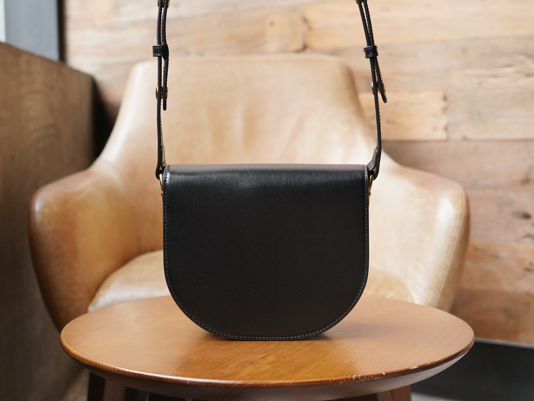 Horsebit 1955 Series Mini Half-Moon Handbag, Black