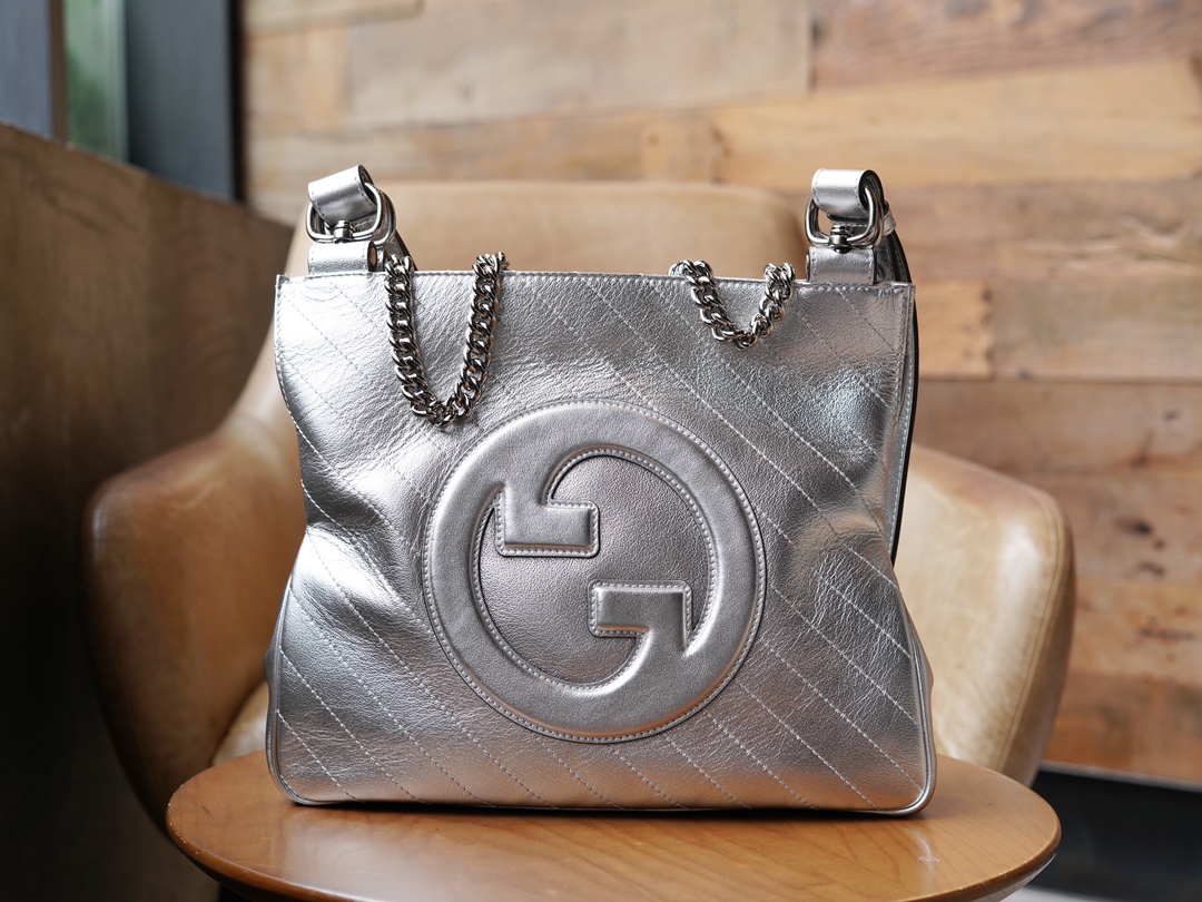 Blondie Series Small Tote Bag in Silver