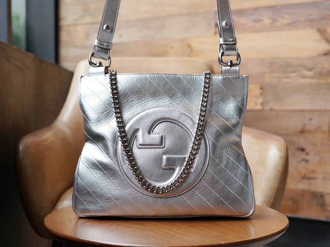 Blondie Series Small Tote Bag in Silver