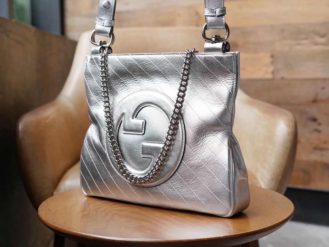 Blondie Series Small Tote Bag in Silver