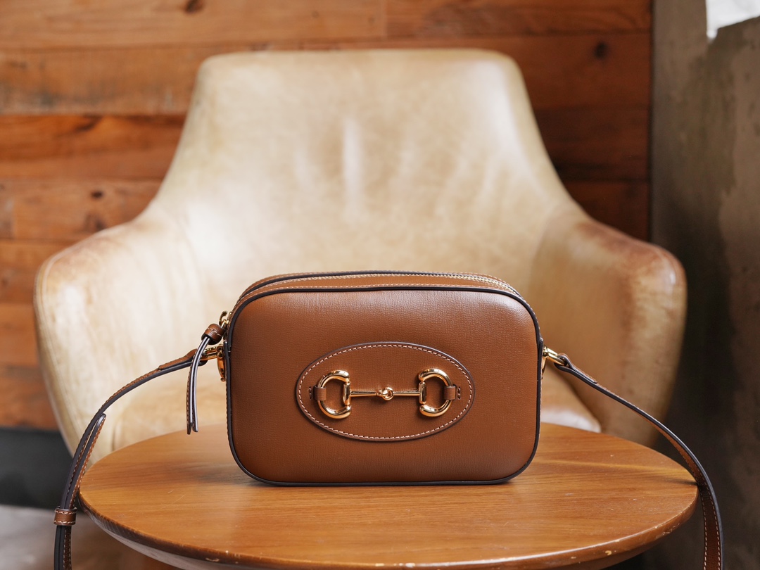 Horsebit 1955 Series Mini Camera Bag in Brown