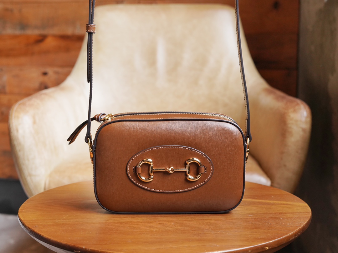 Horsebit 1955 Series Mini Camera Bag in Brown