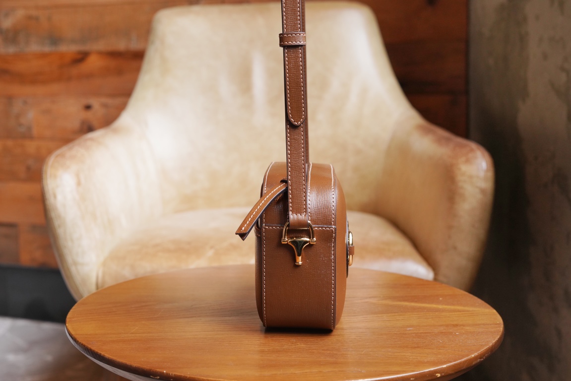 Horsebit 1955 Series Mini Camera Bag in Brown