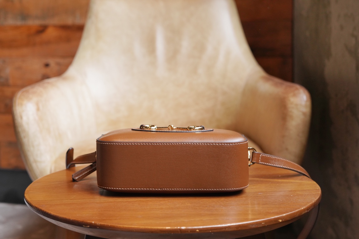 Horsebit 1955 Series Mini Camera Bag in Brown