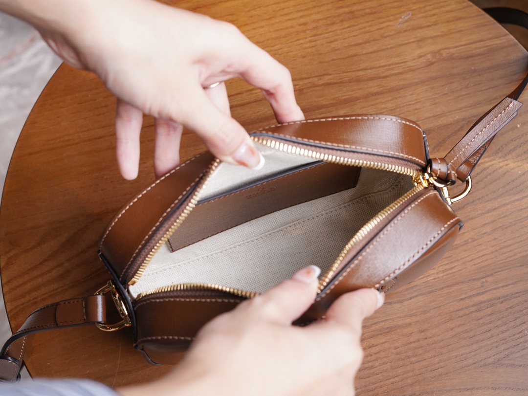 Horsebit 1955 Series Mini Camera Bag in Brown