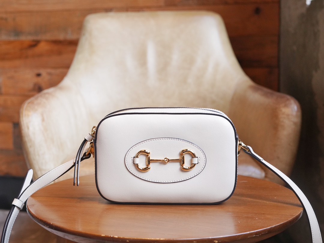 Horsebit 1955 Series Mini Camera Bag in White