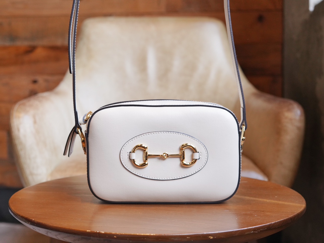 Horsebit 1955 Series Mini Camera Bag in White