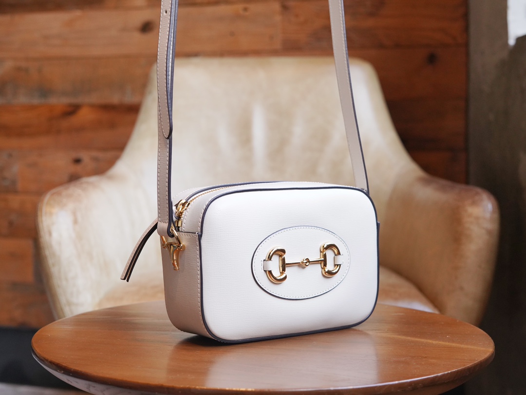 Horsebit 1955 Series Mini Camera Bag in White