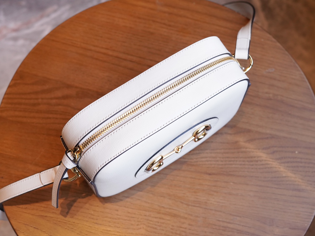 Horsebit 1955 Series Mini Camera Bag in White