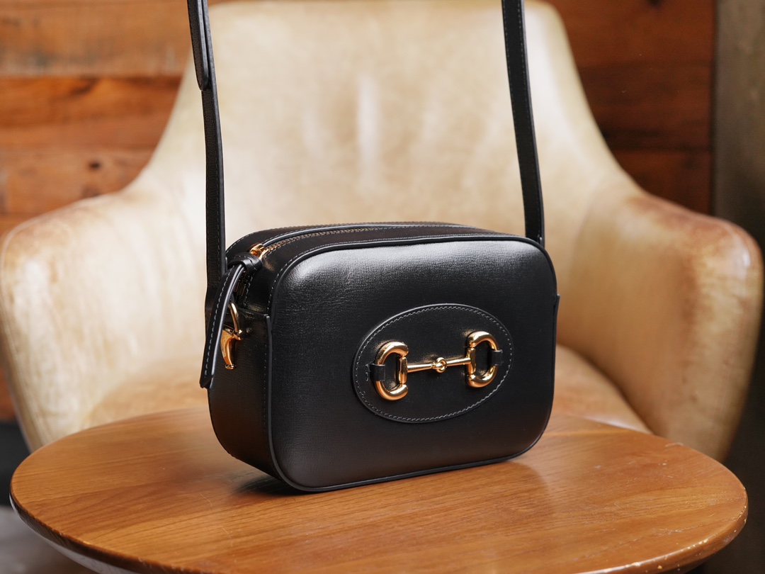 Horsebit 1955 Series Mini Camera Bag in Black